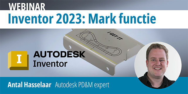 Nieuw in Inventor 2023: graveren met de Mark functie