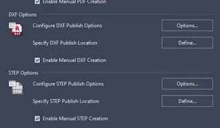 DXF- en STEP-bestanden publiceren